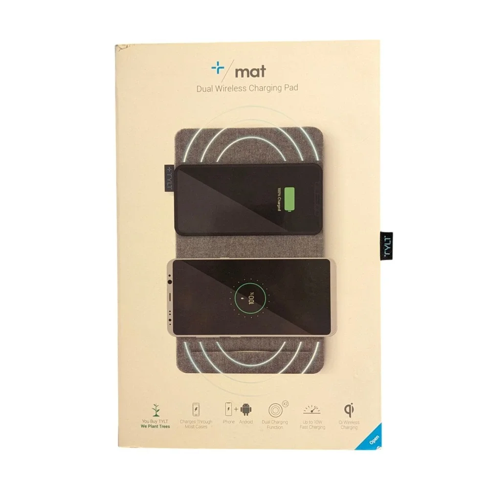 Bb. Tylt Dual wireless charging Pad, For iPhone Or Android - QI Charging